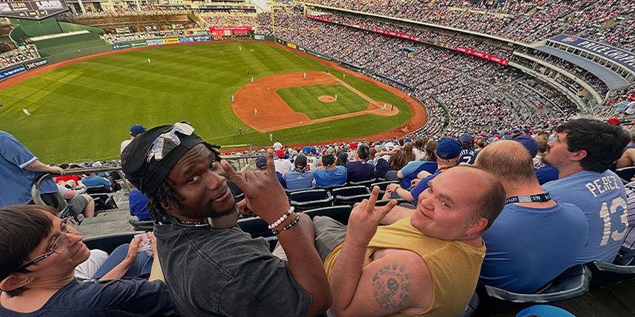 Bethel clients at ballgame